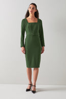 LK Bennett - Vestido tubo Carrington - Verde