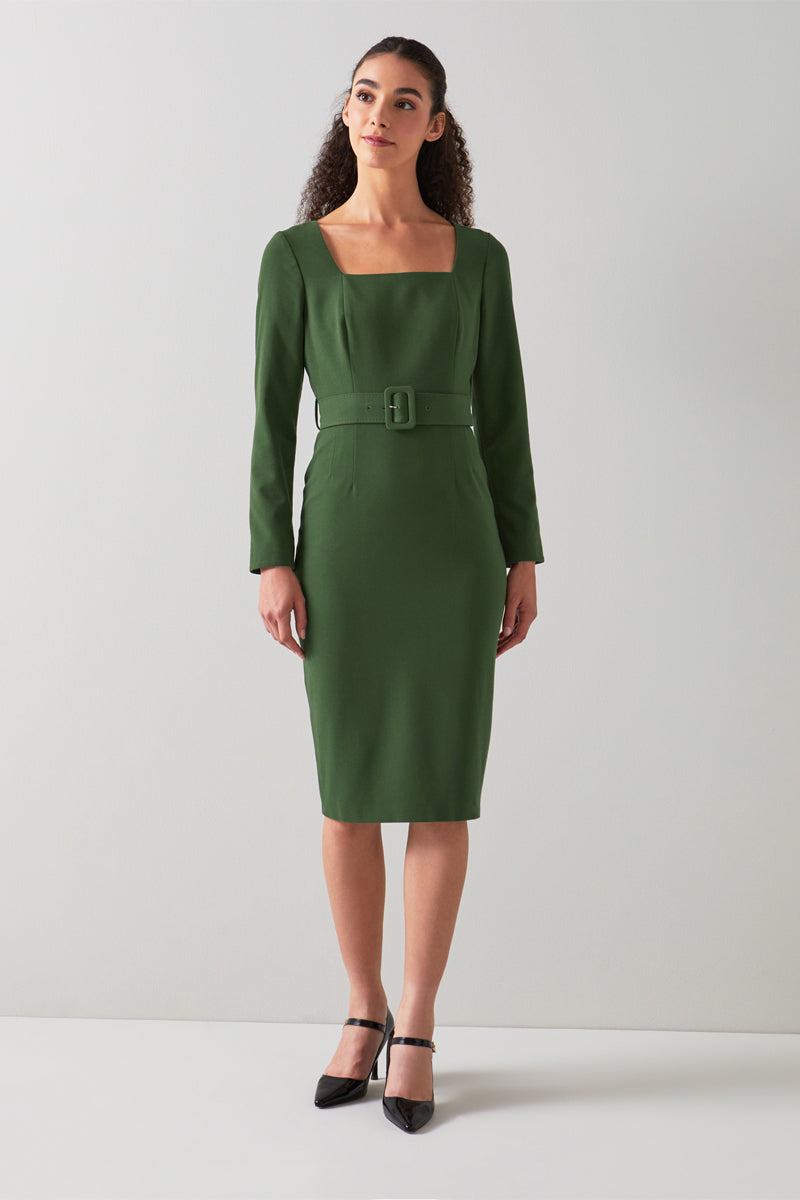 LK Bennett - Vestido tubo Carrington - Verde