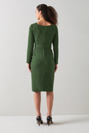 LK Bennett - Vestido tubo Carrington - Verde