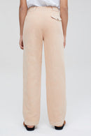 Cerrado - Pantalón relajado de lino y algodón orgánico - Beige - Mujer