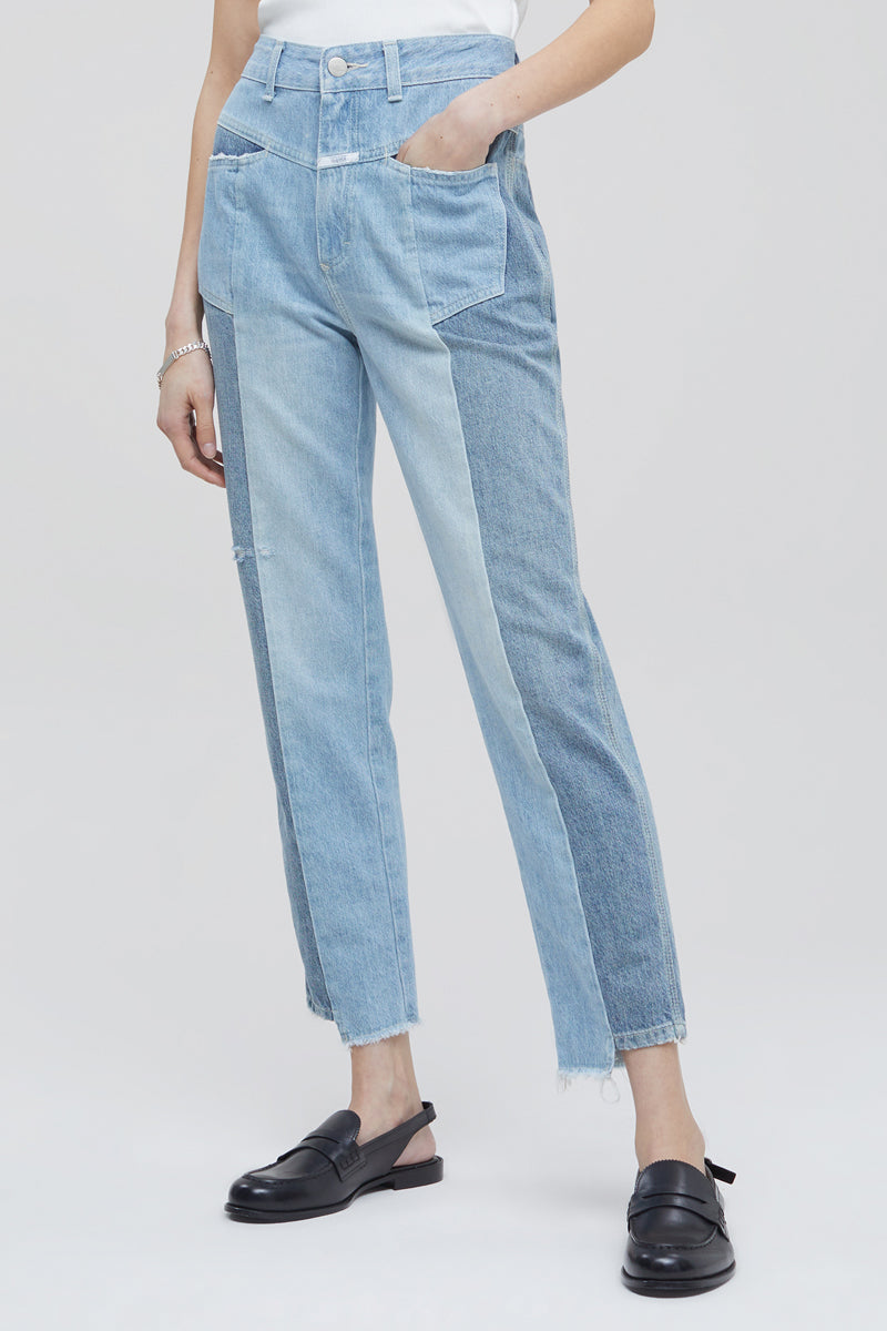 Jean Relaxed de Algodón Orgánico - Azul - Mujer