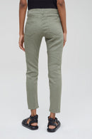 Closed - Slim Linen Trousers - Green - Women