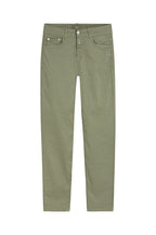 Pantalón Slim De Lino - Verde - Mujer