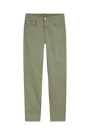 Closed - Slim Linen Trousers - Green - Women