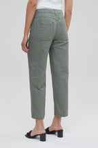 Pantalon Relaxed En Lin - Vert - Femme