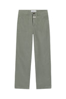 Closed - Pantalon Relaxed En Lin - Vert - Femme