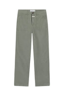 Pantalon Relaxed En Lin - Vert - Femme