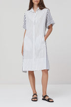 Robe Chemisier - Bleu Marine - Femme