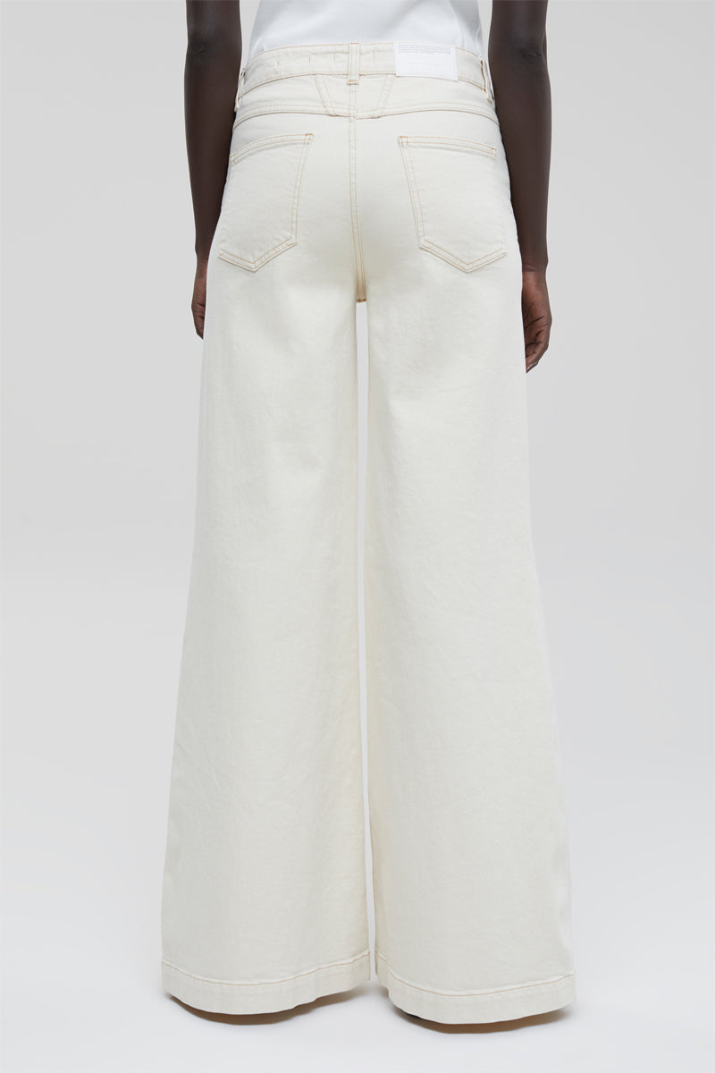 Cerrado - Jeans De Pierna Ancha De Algodón Orgánico - Crudo - Mujer
