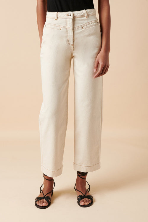 Pantalon En Coton Biologique - Beige