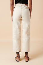 Pantalón de algodón orgánico - Beige