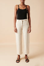 Pantalón de algodón orgánico - Beige