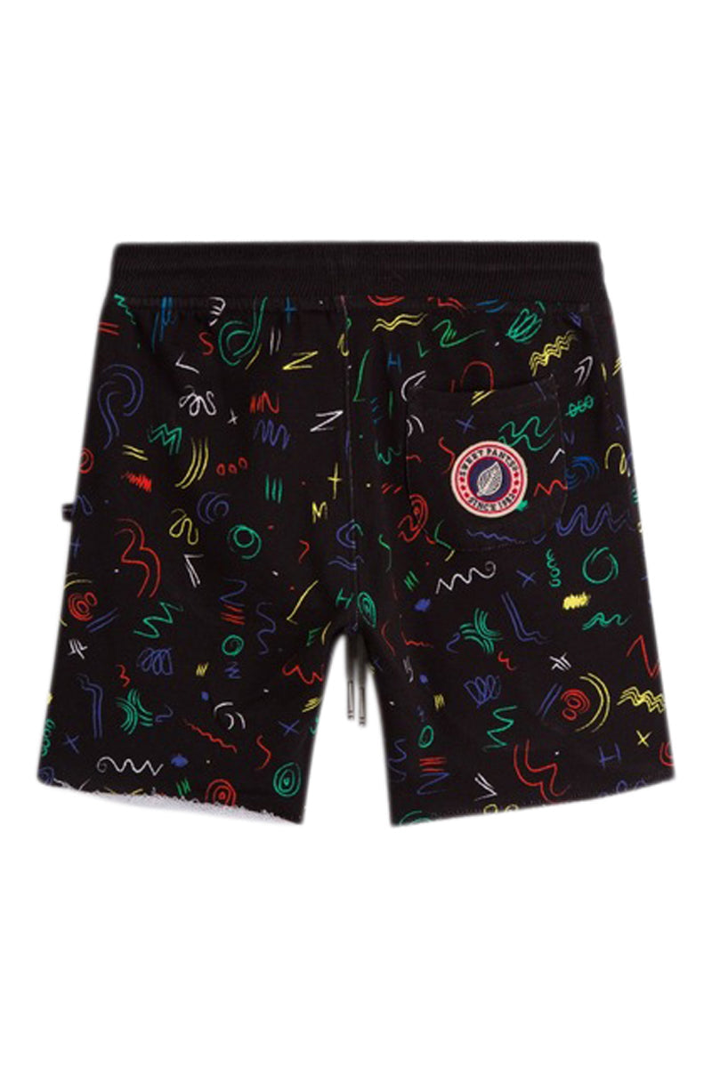 Tkid Cutoff Print Shorts - Black