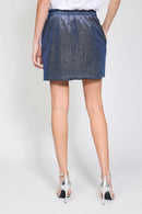 Minijupe Portefeuille - Bleu Marine - Femme