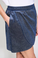 Minijupe Portefeuille - Bleu Marine - Femme