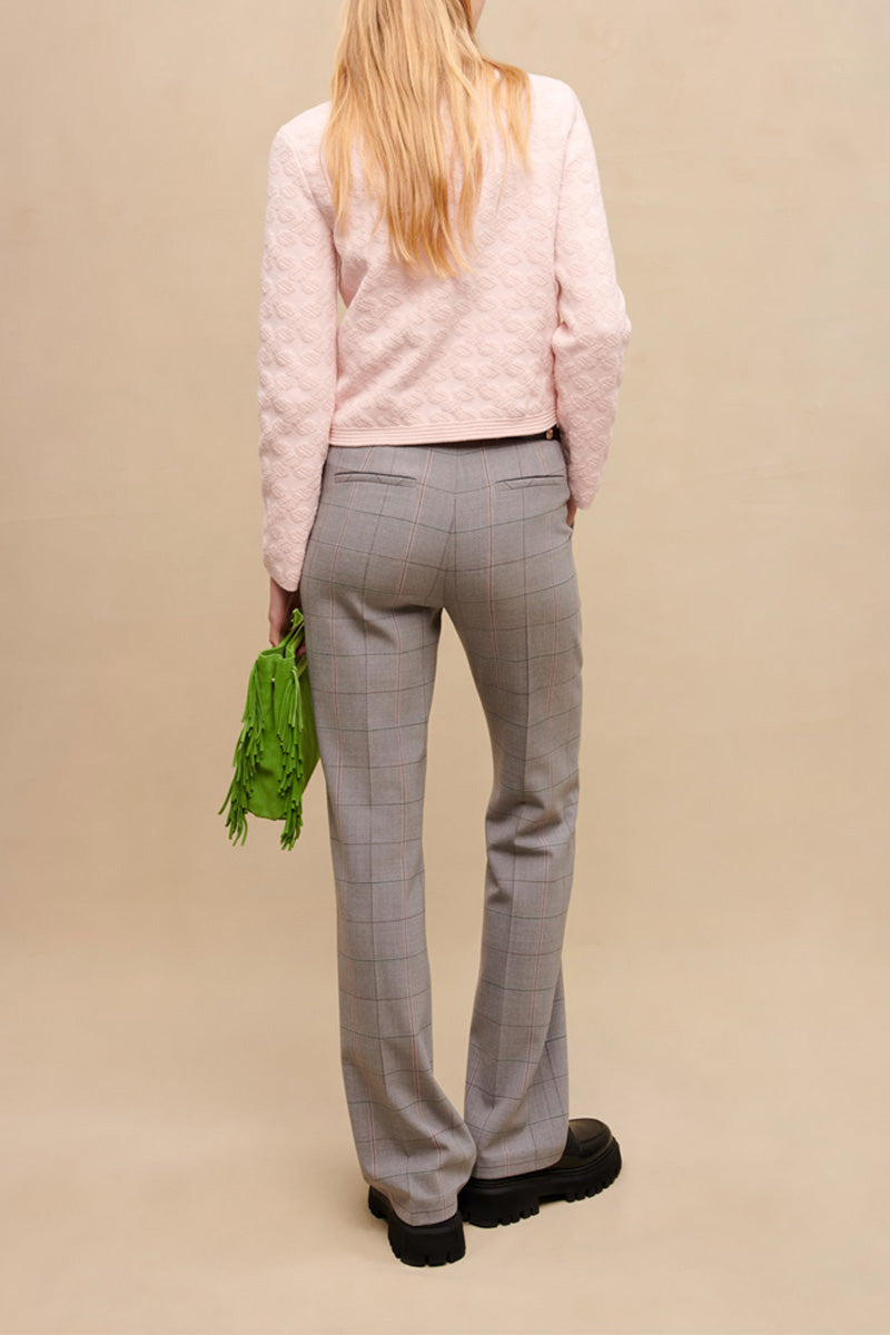 Maje - Pantalón De Lana De Talle Alto - Gris