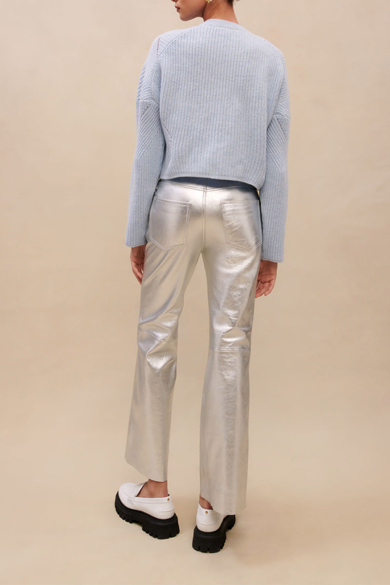 Maje - Pantalón de piel de oveja - Plata