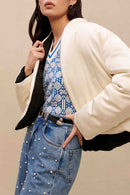 Maje - Reversible Bomber - White