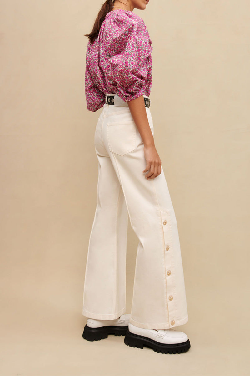 Jean Taille Haute - Ecru