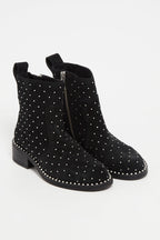 Botines de nobuk - Negro - Mujer