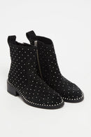 Bottines En Nubuck - Noir - Femme
