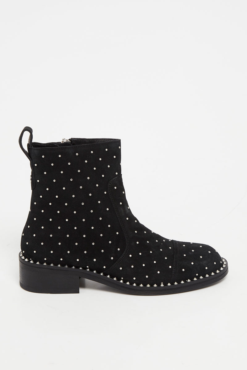 Botines de nobuk - Negro - Mujer