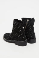 Bottines En Nubuck - Noir - Femme