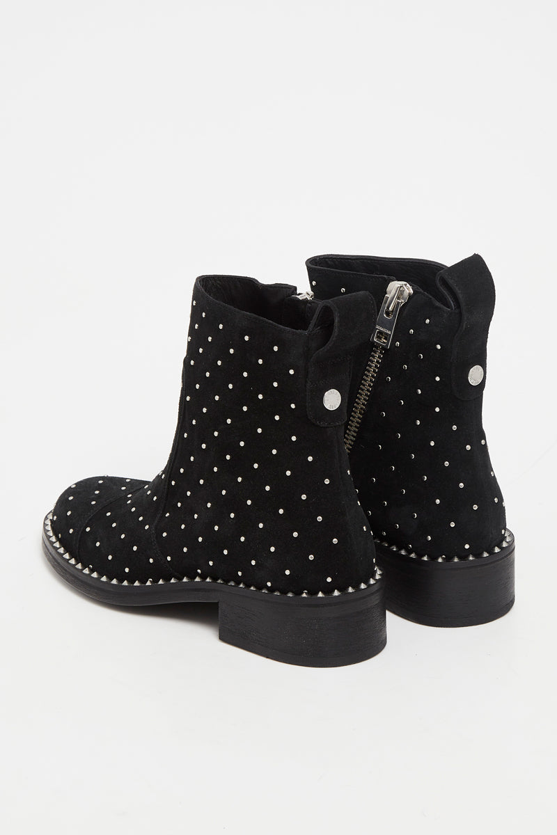 Bottines En Nubuck - Noir - Femme