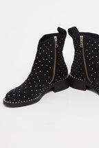 Botines de nobuk - Negro - Mujer