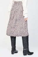 Jupe Midi Taille Haute - Ecru - Femme