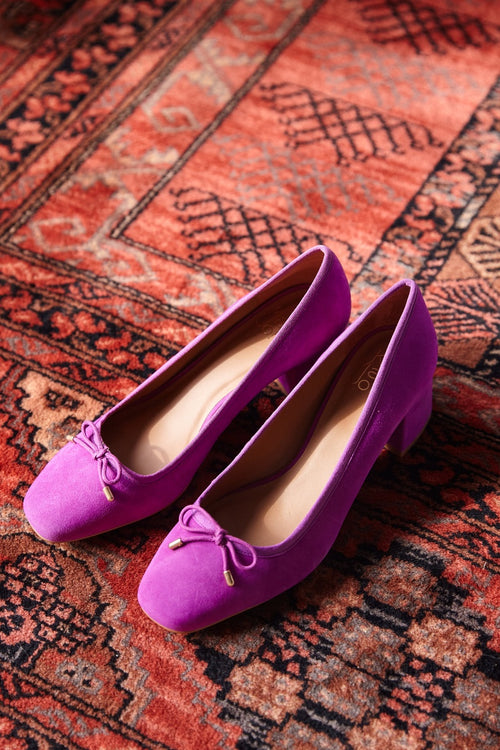 Zapatos de tacón de piel - Violeta