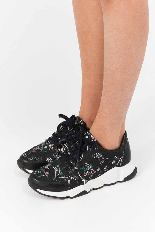 Baskets En Cuir - Noir