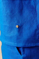 Camiseta de tirantes de lino - Azul