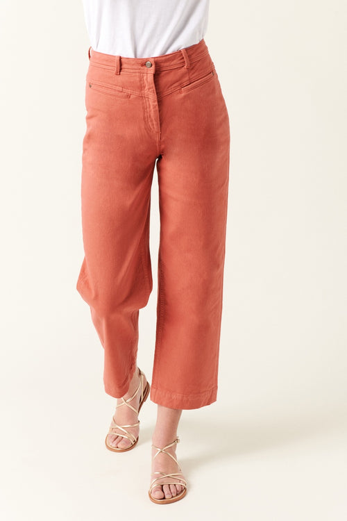 Pantalones de algodón ecológico - Naranja
