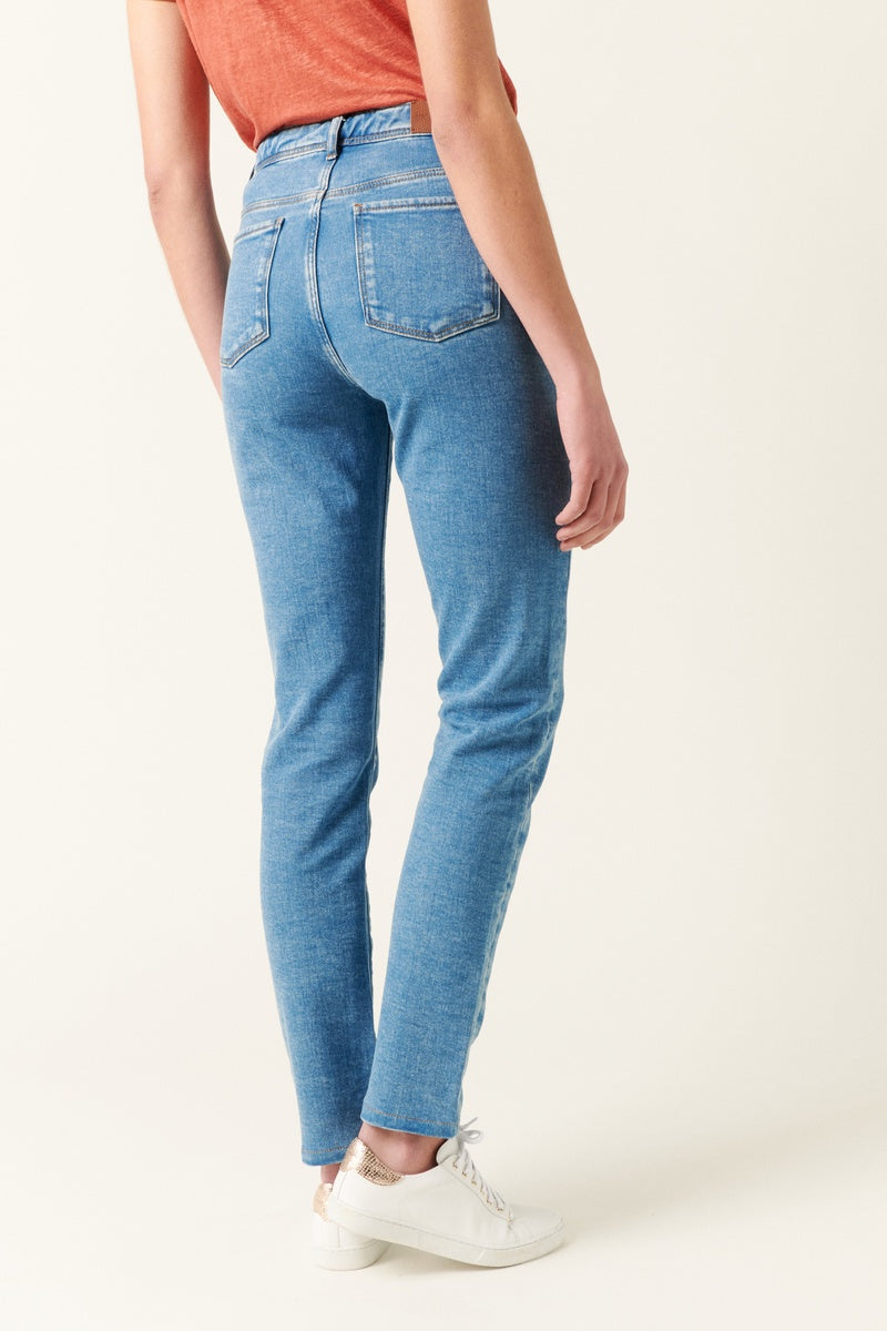 Straight Leg Jeans in Organic Cotton - Blue