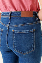 Straight Leg Jeans in Organic Cotton - Blue