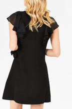 Vestido cruzado - Negro