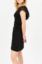 Vestido cruzado - Negro