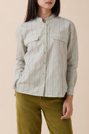 Blusa - Caqui Y Blanco