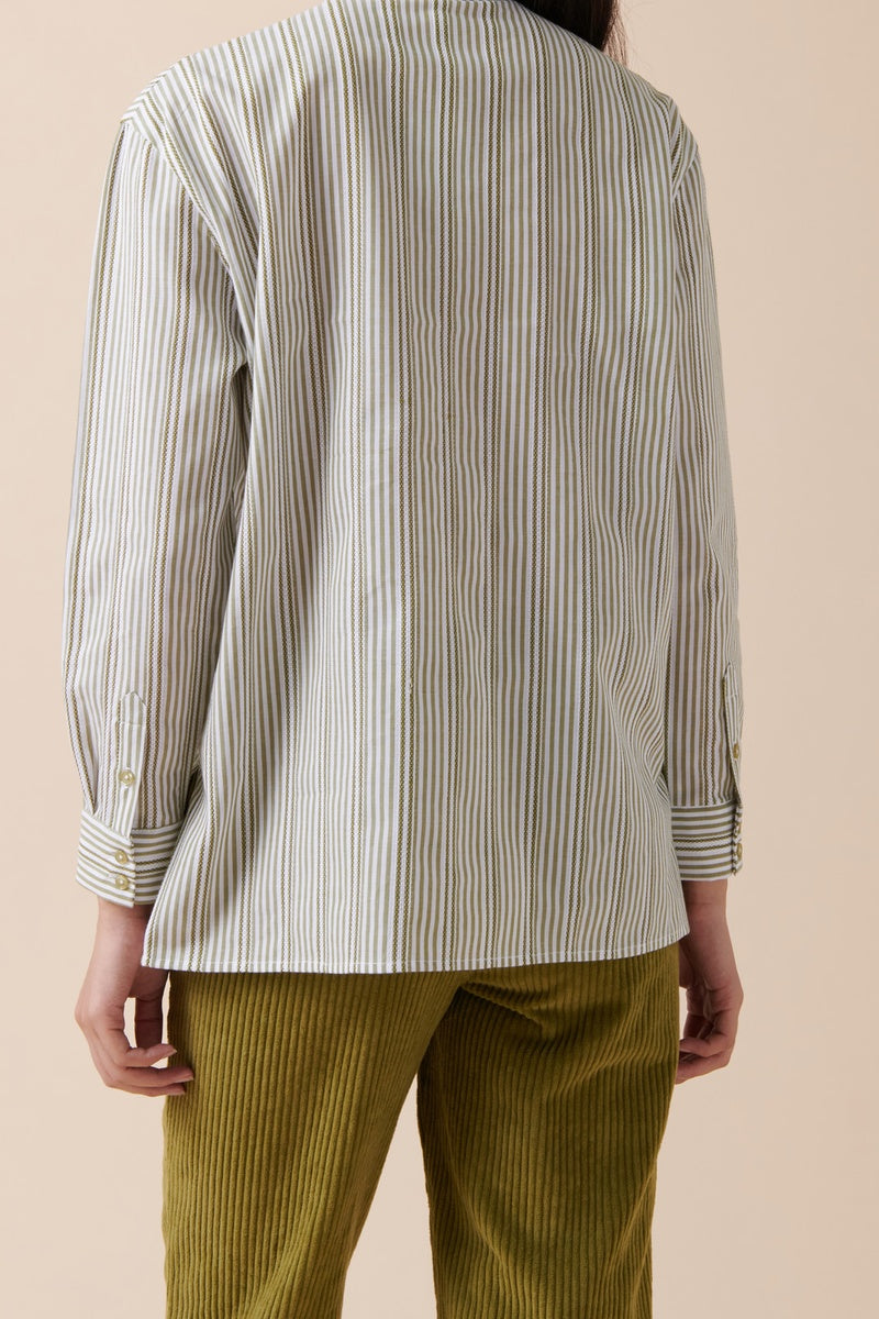 Blusa - Caqui Y Blanco