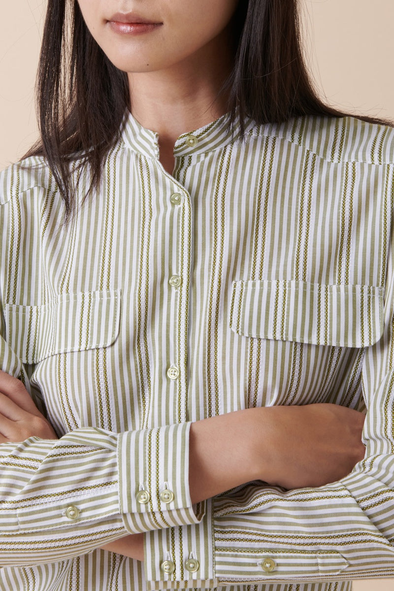 Blusa - Caqui Y Blanco