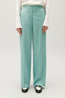 Claudie Pierlot - Linen Wide Leg Pants - Water Green