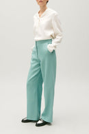 Claudie Pierlot - Linen Wide Leg Pants - Water Green