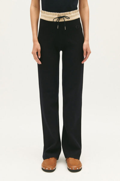 Claudie Pierlot - Pantalon Droit - Bleu Marine