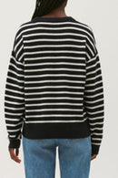 Claudie Pierlot - Cashmere Sweater - Bleu Marine Et Blanc