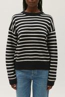 Claudie Pierlot - Cashmere Sweater - Bleu Marine Et Blanc