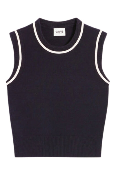 Claudie Pierlot - Sleeveless Sweater - Navy Blue