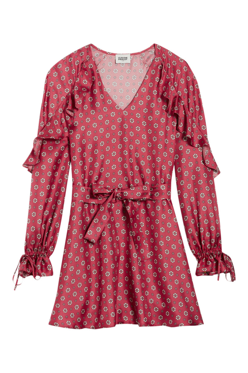 Claudie Pierlot - Robe Volantée - Terracotta