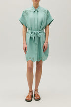 Vestido C&T - Raflia - Verde Agua