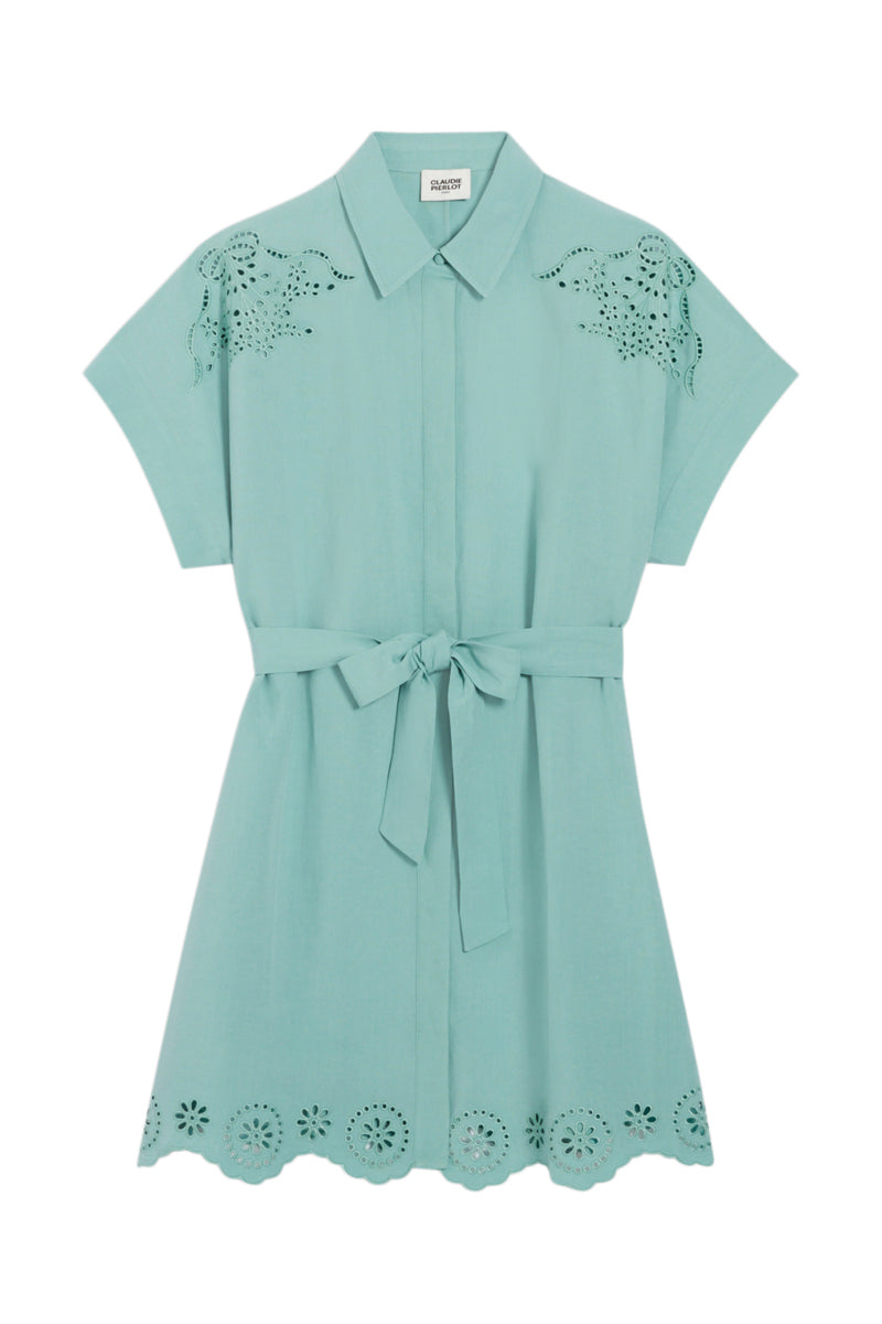 Vestido C&T - Raflia - Verde Agua